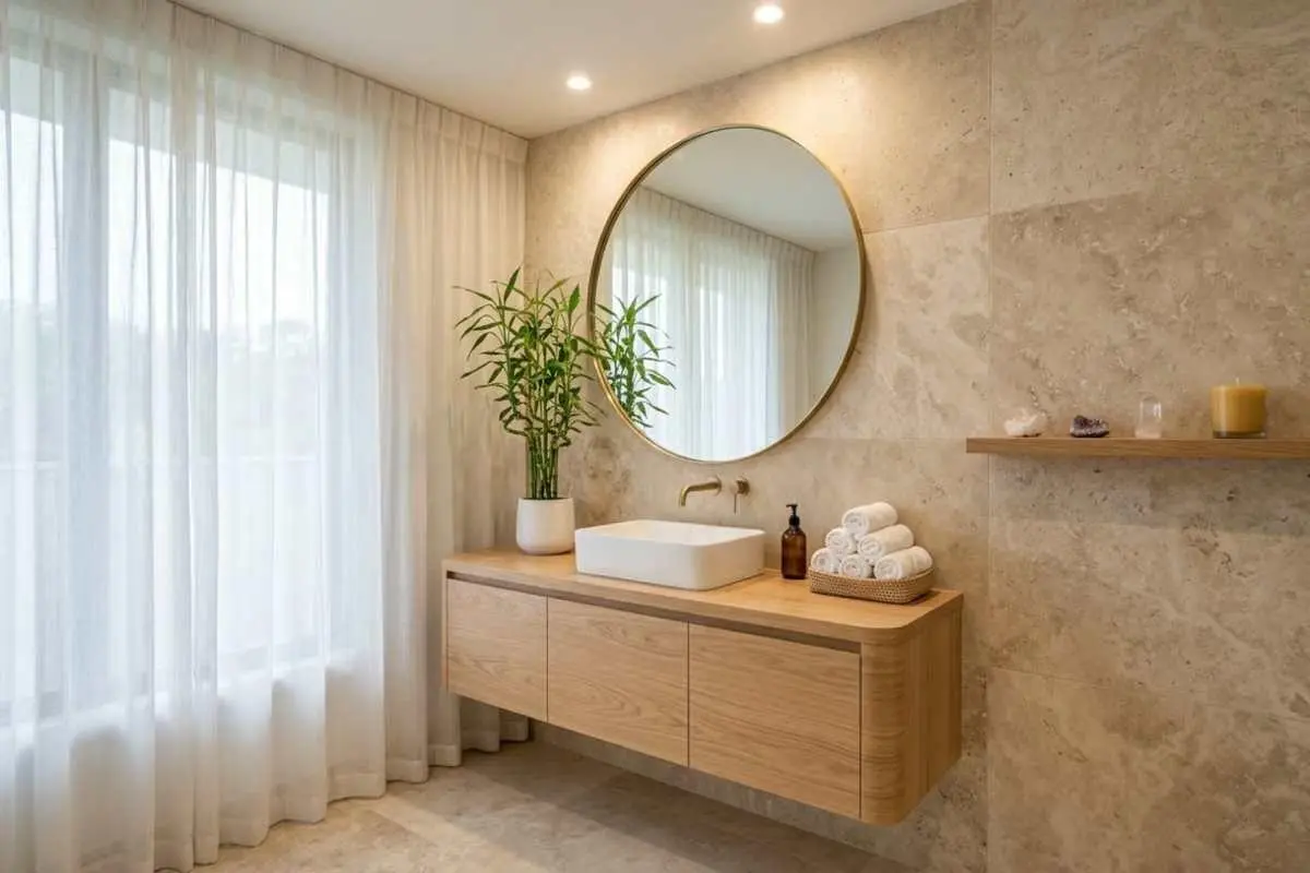 Organiser une petite salle de bain avec tiroir compartimenté et accessoires bien rangés
